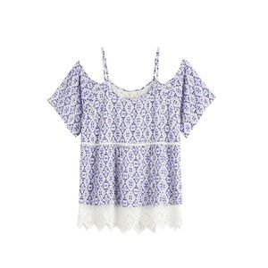 Langlock Cold Shoulder Top by Skies Are Blue